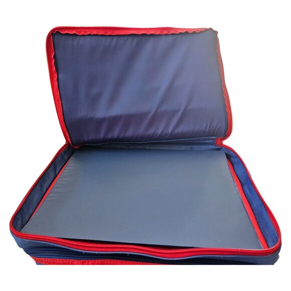 Colorblock Organization Kid Car Picnic Bag with Shoulder Strap VTG 90s Large - Picture 9 of 10